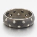 Contemporary Blackened Metal and Diamond Band