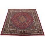 Semi-Antique Very Fine Hand Knotted Mashad Signed Square Carpet