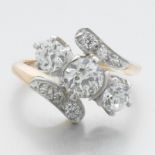 Retro Bypass Diamond Ring