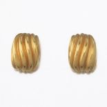 Pair of 18k Gold Huggy Earrings