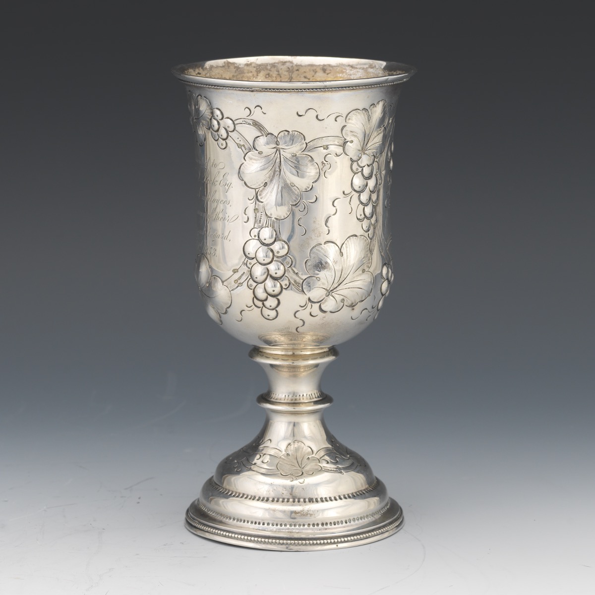 Victorian Sterling Silver Recognition Cup, dated 1853 - Image 5 of 7