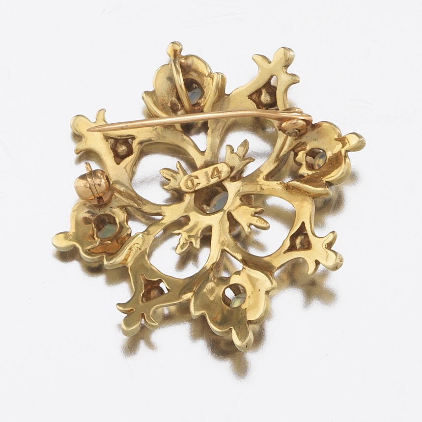 Ladies' Victorian Gold and Opal Ornate Pin/Brooch - Image 5 of 6