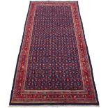 Semi-Antique Very Fine Hand Knotted Mahal Wide Hallway Runner/Carpet