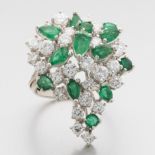 Ladies' Diamond and Emerald Ring