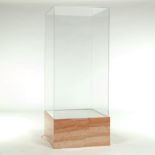 Display Case with Light on Marbled Base