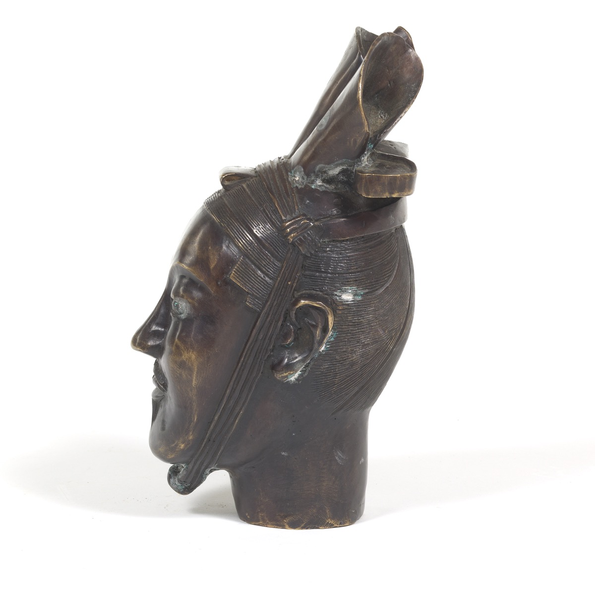 Chinese Bronze Scholar Head - Image 5 of 7