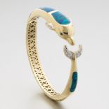 Ladies' Opal and Gold Dolphin Bracelet