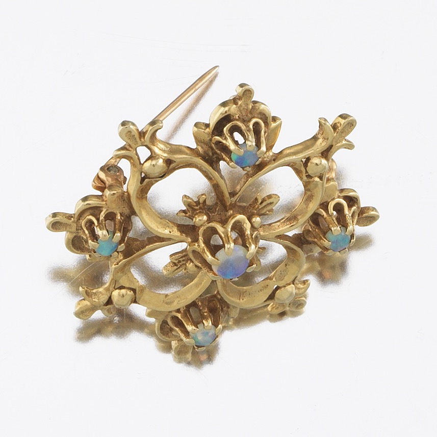 Ladies' Victorian Gold and Opal Ornate Pin/Brooch - Image 3 of 6