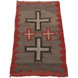 Antique Native American Hand Woven Navajo Rug, ca. 1890-1915