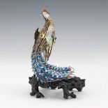 Chinese Silver Sculpture of Fenghuang Bird, ca. 1960's