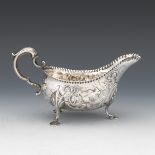 Irish George III Sterling Silver Sauce Boat, by John Cramer, Dublin, dated 1794