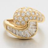 Ladies' Gold and Diamond Bypass Ring