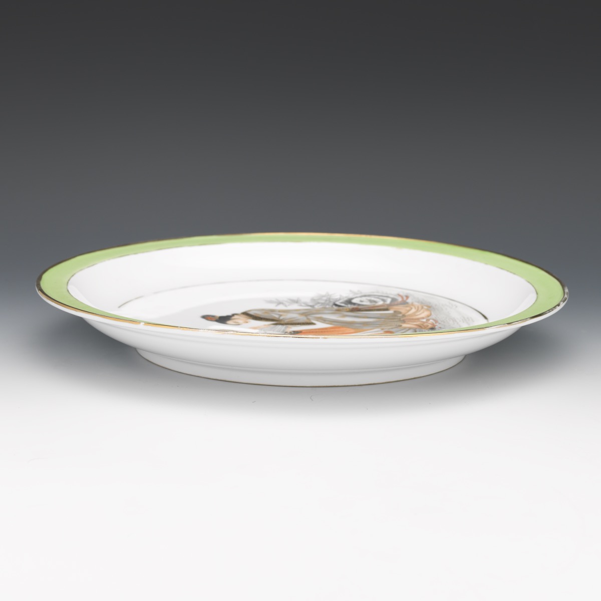 Chinese Fine Porcelain Dish, After Zhushan Ba You Masters, dated 1962 - Image 3 of 6