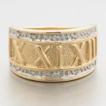 Ladies' Cartier Style Gold and Diamond Band