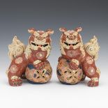 Two Asian Porcelain Foo Lions