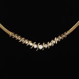 Ladies' Italian Gold and Diamond Necklace