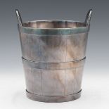 Reed & Barton Silver Plated with Weathered Patination Champagne Bucket