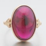 Ladies' Retro Gold and Ruby Ring