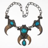 Bear Claw Necklace with Turquoise