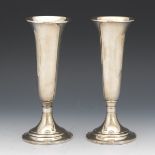 Gorham Pair of Sterling Silver Trumpet Vases