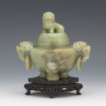 Carved Jade Decorative Censer