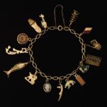 Retro Gold Charm Bracelet