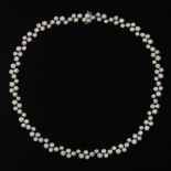 Ladies' Gold and 10 ct Diamond Serpentine Riviere Necklace