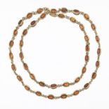 Ladies' Gold and Garnets-by-the-Yard Necklace