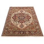 Fine Hand Knotted Heriz Serapi Large Carpet