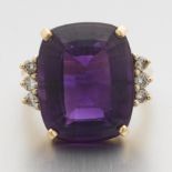 Ladies' Amethyst and Diamond Ring