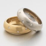 Pair of Gold and Diamond Bands
