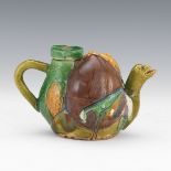 Chinese Sancai Glazed Figural Teapot