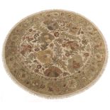 Very Fine Hand Knotted Round Tabriz Carpet