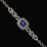 Ladies' Tanzanite and Diamond Bracelet, AIG