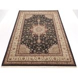 Vintage Hand Knotted Silk and Wool Isfahan Carpet
