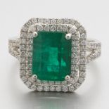 Ladies' Emerald and Diamond Ring, AIG Report