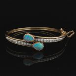 Ladies' Casbah Gold, Diamond and Opal Bangle