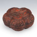 Chinese Lidded Cinnabar Box