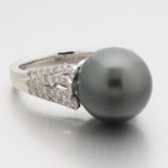 Ladies' Platinum, Diamond and Tahitian Pearl Ring, AIG Report