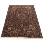 Semi Antique Hand Knotted Heriz Carpet