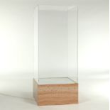 Display Case with Light on Marbled Base