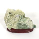 Carved Hardstone Lettuce on Stand