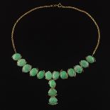 Ladies' Retro Gold and Jadeite Necklace