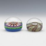 Two Perthshire Millefiori Glass Paperweights