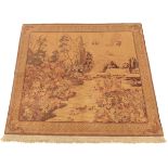 Fine Hand Knotted Pictorial Tabriz Carpet
