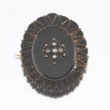 Ladies' Victorian Gold, Seed Pearl and Black Onyx Pin/Brooch/Pendant