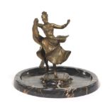 Austrian Bronze Dancer Sculpture with Articulated Skirt