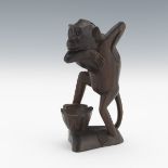 Chinese Craved Rosewood Monkey Stand for Aromatic Incense Balls