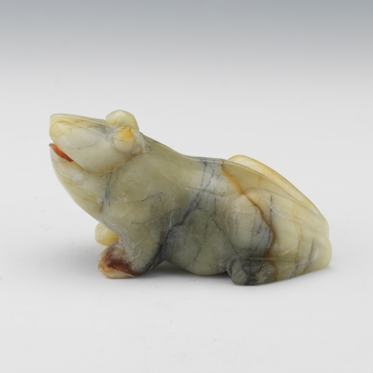 Chinese Carved Agate and Carnelian Lucky Frog Cabinet Sculpture, in Presentation Box - Image 4 of 8