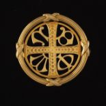 Victorian Gold Byzantine Ecclesiastical Tetragrammatic Cross Pin/Brooch